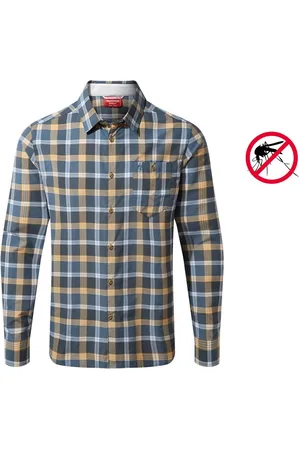 Craghoppers Langarmshirt - NosiLife Balbor Hemd mit langem Ärmel, Blue Check - Verkäufer: hive outdoor