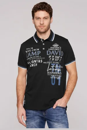 Camp David Poloshirt mit Logo Artworks