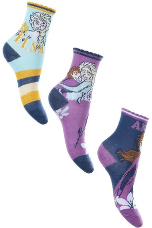 Disney Socken Eiskönigin Anna & Elsa Kinder Mädchen Socken Strümpfe (3-Paar) - Verkäufer: Yuhu Trading GmbH