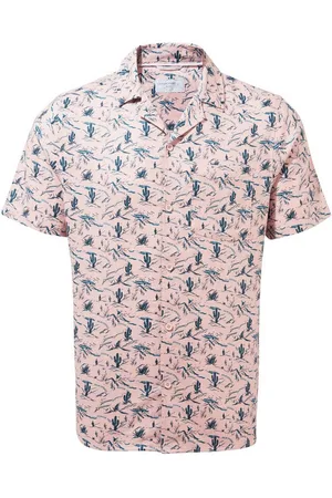 Craghoppers T-Shirt - Hula SS Shirt Herren Leinen Hemd AntiInsekt Shield, rosa - Verkäufer: hive outdoor