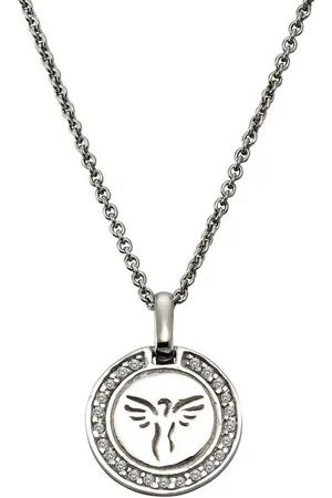 CELESTA Kette mit Anhänger Silber 925 rhodiniert 36/40cm lang mit Engel-Motiv
