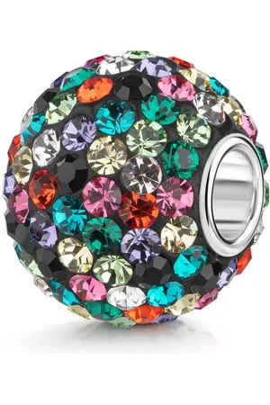 Materia Bead Kristall Perle XXL Mehrfarbig 1213, Hülse aus 925 Sterling Silber - Verkäufer: Schmuck