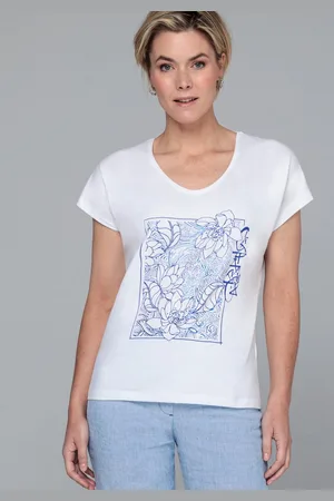 Bianca Print-Shirt JULIE mit coolem Frontmotiv und Schmucksteinchen - Verkäufer: