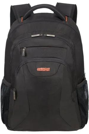 American Tourister Laptoprucksack AT WORK 17.3, black/orange, Kinderreisekoffer Kindertrolley Handgepäck Hartschalenkoffer
