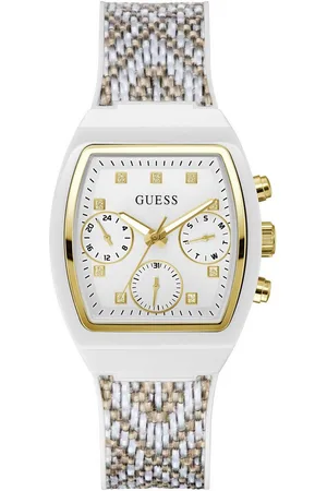 Guess Multifunktionsuhr RENDEZVOUS GW0863L2, Quarzuhr, Armbanduhr, Damenuhr, Datum, Wochentag, Nylon/Silikonarmband