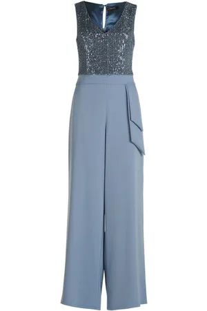 Vera Mont Overall Jumpsuit mit Pailletten (1-tlg) Nahtführung