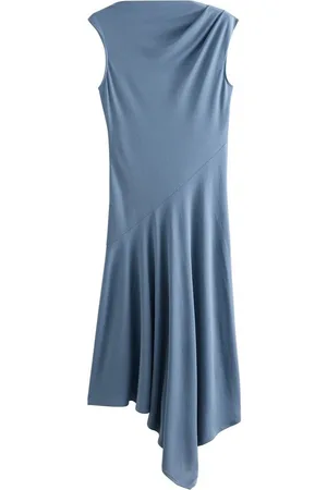Next Midikleid Kurzärmliges Midikleid mit asymmetrischem Saum (1-tlg) - Verkäufer: Germany GmbH