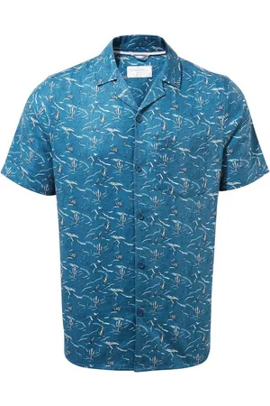 Craghoppers T-Shirt - Hula SS Shirt Herren Leinen Hemd AntiInsekt Shield, blau - Verkäufer: hive outdoor