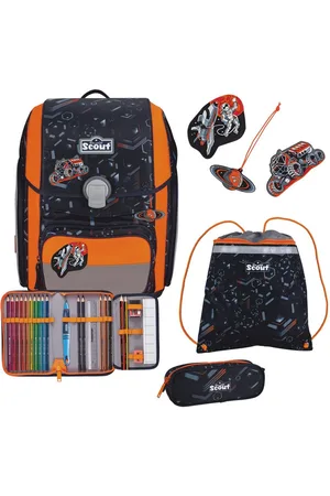 Scout Schulranzen Genius DIN - Schulranzen Set 4 tlg. mit Turnbeutel (Space Data) - Verkäufer: Markenkoffer