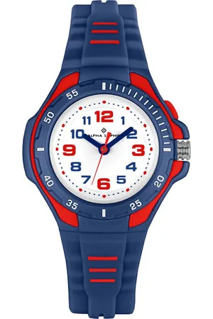 Alpha Saphir Quarzuhr 393F, Armbanduhr, Kinderuhr, analog, Beleuchtung, ideal auch als Geschenk