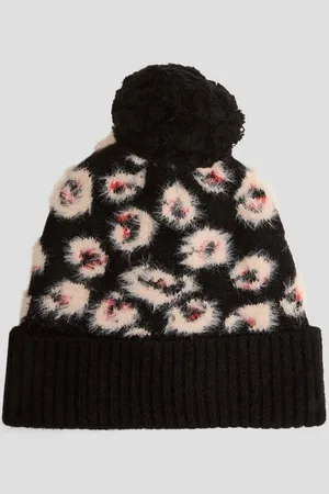 QS by s.Oliver Strickmütze Beanie mit Animal-Print Quasten - Verkäufer: