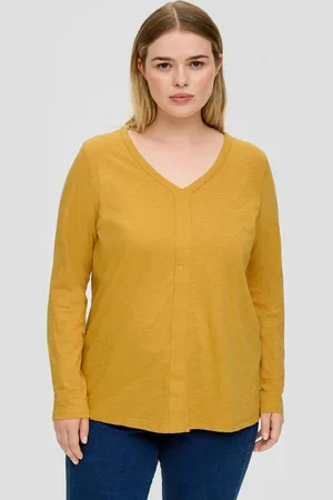 QS by s.Oliver Langarmshirt Longsleeve mit Teilungsnaht Logo - Verkäufer: s.Oliver