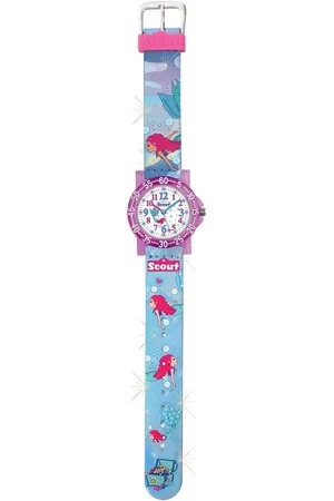 Scout Quarzuhr The It-Collection 280375032, Armbanduhr, Kinderuhr, Lernuhr, Geschenkidee, Schulanfang,Meerjungfrau