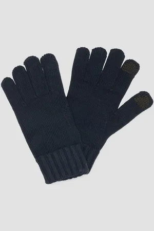 QS by s.Oliver Strickhandschuhe Handschuhe aus Baumwollstrick mit Touchscreen Funktion Rippblende - Verkäufer: