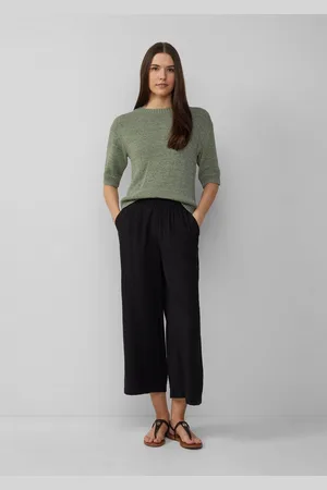 QS by s.Oliver 7/8-Hose Strukturierte Culotte mit Elastikbund und Eingrifftaschen - Verkäufer: