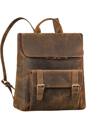 STILORD Notebook-Rucksack "Rosalia" Großer Lederrucksack Damen Echtleder Laptop 15,6 Zoll - Verkäufer: Leder