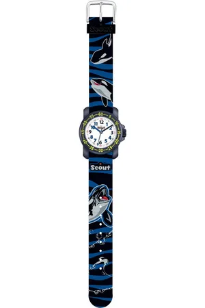 Scout Quarzuhr Action Boys 280376009, Armbanduhr, Kinderuhr, Lernuhr, Geschenkidee, Schulanfang, Jungen, Wal
