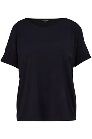 Comma, Kurzarmshirt T-Shirt aus Satin Logo - Verkäufer: s.Oliver