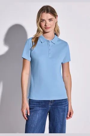 Street one Poloshirt aus Baumwolle mit Stretchante