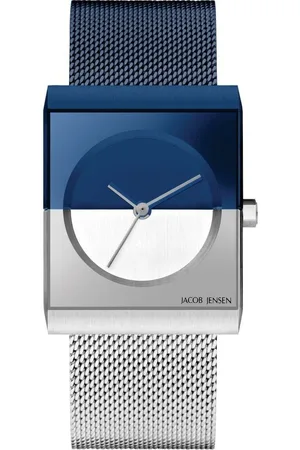 Jacob Jensen Quarzuhr Damen Armbanduhr CLASSIC 527 blau / silber B. 24 mm - Verkäufer: bellambiente