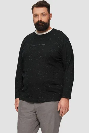 QS by s.Oliver Langarmshirt Meliertes Longsleeve aus Jersey mit Logo-Print Stickerei - Verkäufer: