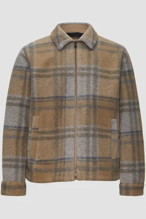 QS by s.Oliver Allwetterjacke Karierte Hemdjacke aus Wollmix Blende - Verkäufer:
