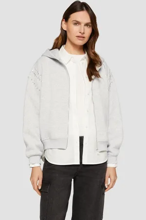 QS by s.Oliver Sweatshirt Kapuzen-Sweatshirt mit Schmucksteinen Strasssteine - Verkäufer: