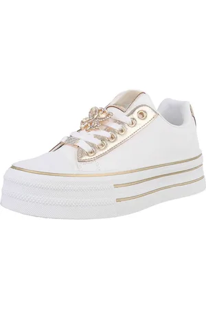 Ital-Design Damen Low-Top Freizeit Sneaker (88671931) Flach Sneakers Low in Gold - Verkäufer: