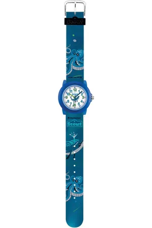 Scout Quarzuhr Crystal 280305051, Armbanduhr, Kinderuhr, Geschenkidee, Schulanfang, Jungen, Wal