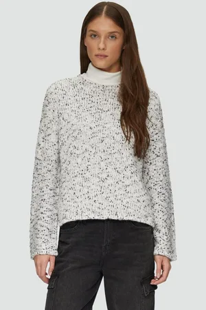 QS by s.Oliver Strickpullover Melierter Strickpullover mit weiten Ärmeln Seitenschlitz - Verkäufer: