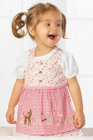 BONDI Trachtenkleid Dirndlkleid Baby/Kleinkind - REHKITZ - weiß/geblümt - Verkäufer: Alpenwahnsinn Tracht & Lifestyle