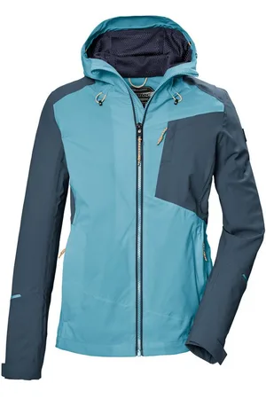 Killtec Outdoorjacke KOS 83 WMN JCKT Damenjacke: Colourblock, wasserdicht, atmungsaktiv, PFAS-frei