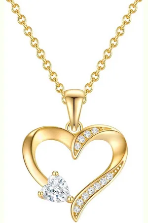 Rafaela Donata Silberkette Herz gelbgold, aus Sterling Silber - Verkäufer: Juvalia