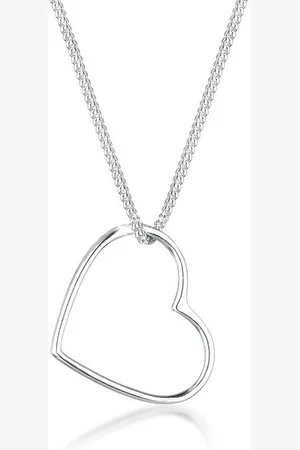 Elli Kette mit Anhänger Herz Anhänger Liebe Cut Out 925 Silber, Herz - Verkäufer: JULIE & GRACE GmbH