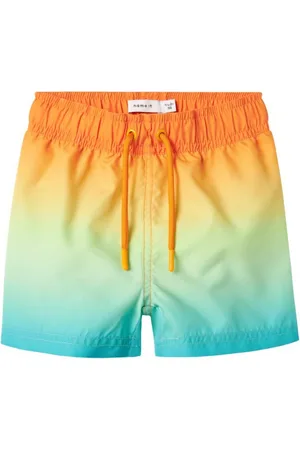 NAME IT Badeshorts Swim Shorts Zocca Badeshorts Bright Marigold - Verkäufer: HUCKLEBUCK & FINJA Nordkinder Kindermode
