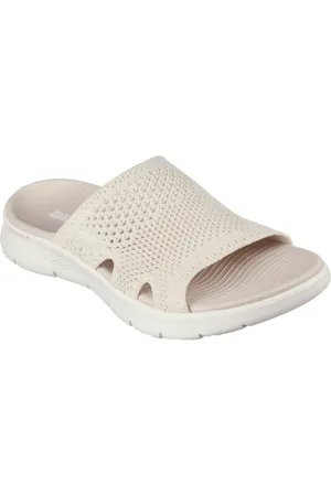 Skechers GO WALK FLEX SANDAL-ELATION Pantolette, Keilabsatz, Sommerschuh, Schlappen mit Goga Mat Footbed