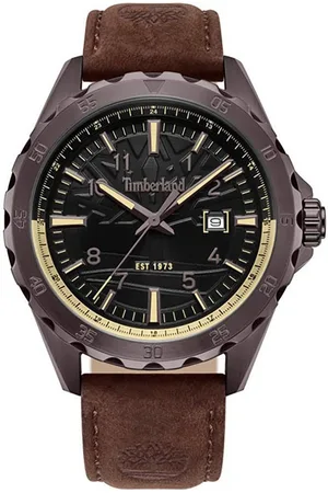 Timberland Quarzuhr DAY POND TDWGB0055802, Armbanduhr, Herrenuhr, Lederarmband, analog, Datum