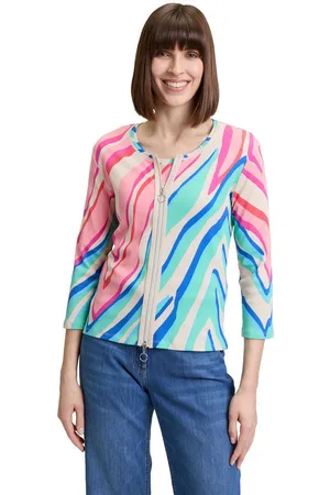 Betty Barclay Shirtjacke Shirtjacke mit Rippenstruktur (1-tlg) Druck