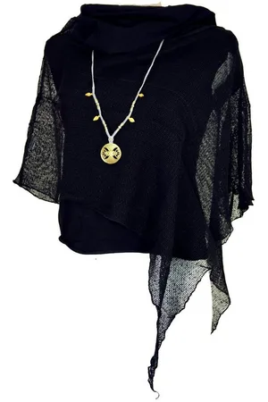 GURU-SHOP Langjacke Goa Poncho, Sommerponcho, Festival Poncho, Pixi.. - Verkäufer: