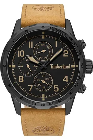 Timberland Multifunktionsuhr CAMPTON TDWGF0055403, Quarzuhr, Armbanduhr, Herrenuhr, Lederarmband, analog, Tag, Wochentag