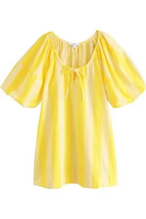 Next Minikleid Baumwoll-Minikleid mit Puffärmeln und Bindedetail (1-tlg) - Verkäufer: Germany GmbH