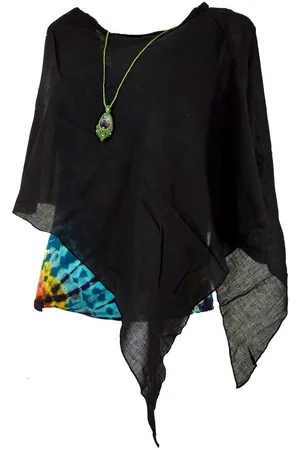 GURU-SHOP Langjacke Lagenlook Poncho, leichter Poncho, Pixi Poncho.. - Verkäufer: