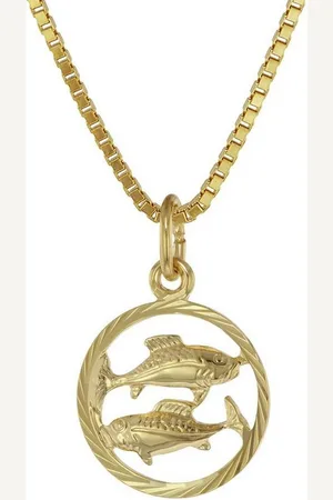 trendor Kette mit Anhänger Sternzeichen Fische 333 Gold + goldplattierte Kette - Verkäufer: uhrcenter