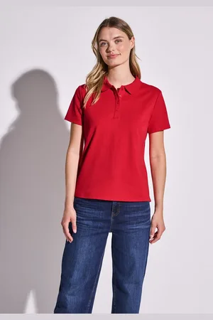 Street one Poloshirt aus Baumwolle mit Stretchante