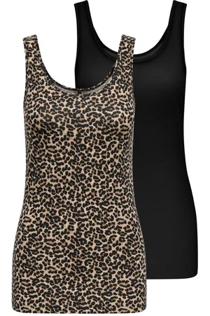 ONLY Tanktop ONLLIVE LOVE AOP S/L TANK TOP 2-PACK JRS (Set, 2-tlg)