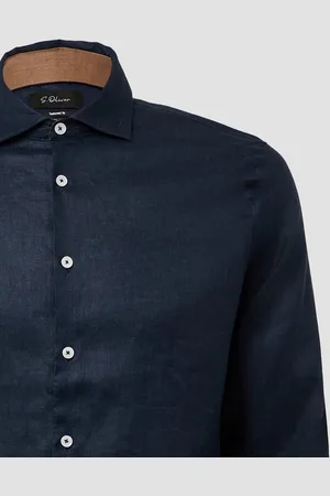 QS by s.Oliver Kurzarmhemd Tailored Fit: Langarmhemd aus Leinen mit elegantem Glanz - Verkäufer: s.Oliver