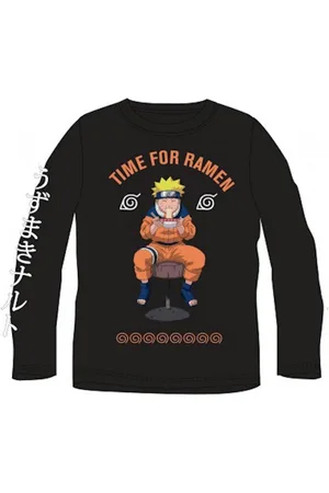 Naruto T-Shirt Langarm-Shirt „Time for Ramen“ für Jungen, Gr. 104–152 - Verkäufer: kaufhaus-chemnitz