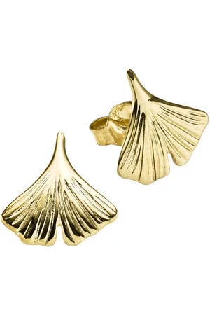 vivance collection Paar Ohrstecker 333/- Gelbgold Ginkgo 12x12mm