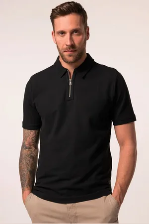 JP 1880 Poloshirt Poloshirt Halbarm Piqué Zipper bis 8 XL - Verkäufer: Popken Fashion Group