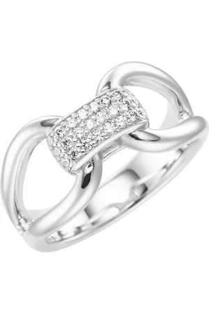Giorgio Martello Silberring mit weißen Zirkonia, Silber 925
